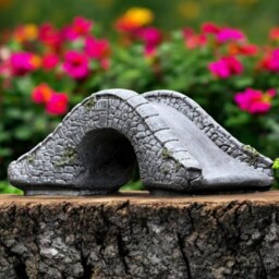 Concrete Arched Garden Bridge Statue Stone Pond Walkway Figurine Cement Outdoor Ornament Landscape Yard Decor Decorative Patio Art Piece - thumbnail 3