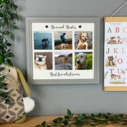 Personalised Pet Memorial Picture Frame Collage, Multi Photo Dog Frame, Family Keepsake, Animal Lovers Gift, Portrait Frame - thumbnail 3