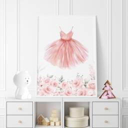 Personalized Ballet Nursery Art Prints Pink Ballerina Decor, Set Of 3 - thumbnail 2
