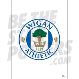 Wigan Athletic Fc Crest Poster White - Officially Licensed Product Sizes A4/A3 - thumbnail 2