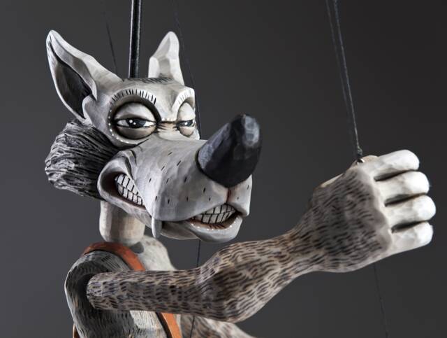 Dude Wolf - Wooden Art String Puppet From Zoo Sapiens Collection - image 1