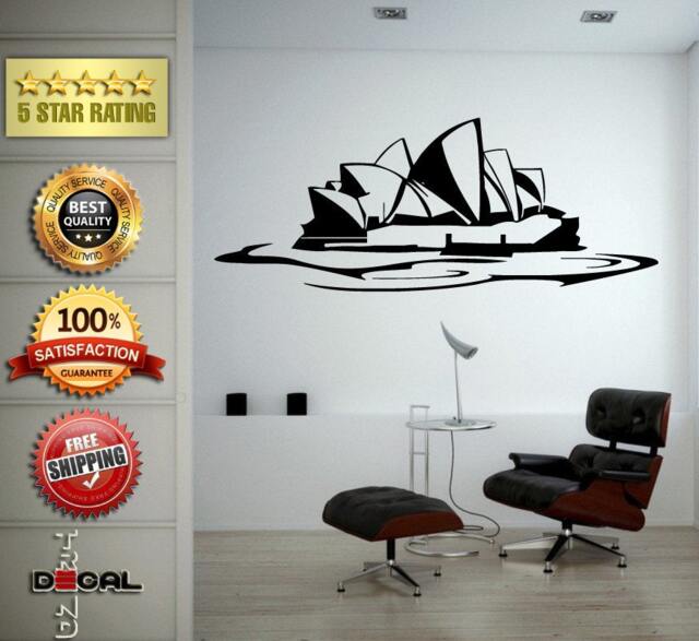 Sydney Opera House Australia Landmark Skyline Wall Window Car Diy Sticker Decal Vinyl Silhouette Clip Art Vector Decor Free Shipping L1850 - image 1