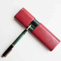 2 Pen Case Leather For Her, Custom Case, Fountain Hard Holder, Pencil Leather, Pen Pouch - thumbnail 3