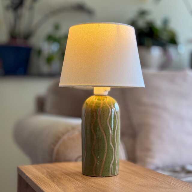 Ceramic Table Lamp - Handmade Pottery Sculptural One Of A Kind Art Organic Modern Decor - image 1