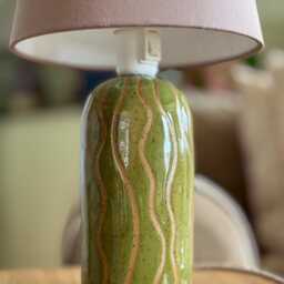 Ceramic Table Lamp - Handmade Pottery Sculptural One Of A Kind Art Organic Modern Decor - thumbnail 2