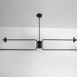 Jairo - Modern Black Chandelier Light - 4 Arms With Glass Balls Elegant Lighting Fixture - thumbnail 4
