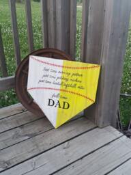 Baseball Softball Dad Sign - Homeplate Gift Home Plate Wall Sports Decor For Father - thumbnail 1