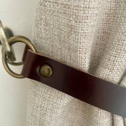 Brown Leather Curtain Tie Back 3/4 - thumbnail 3