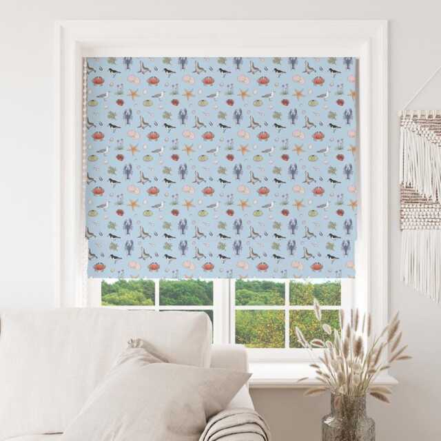 Custom Roman Blind - Emma Lawrence On The Shore Sky, Made To Measure Window Treatment - image 1
