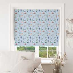 Custom Roman Blind - Emma Lawrence On The Shore Sky, Made To Measure Window Treatment
