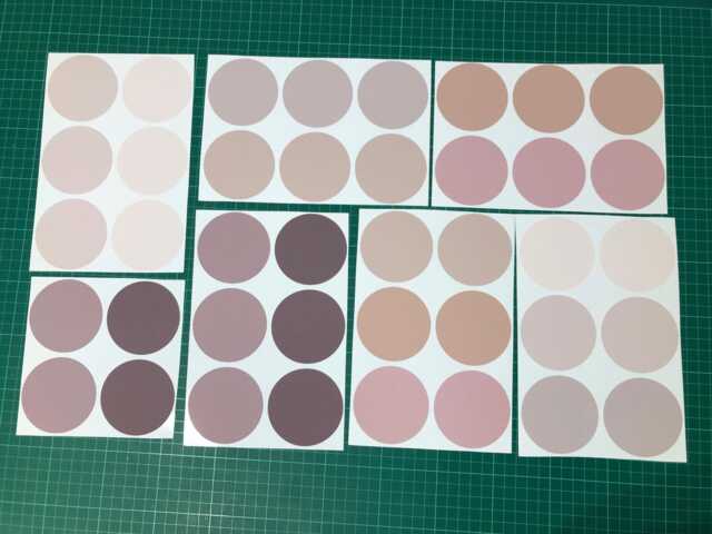 Mauve Polka Dot Wall Stickers Orchid Nursery Decor - Pack Of 40, 7cm - image 1
