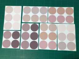 Mauve Polka Dot Wall Stickers Orchid Nursery Decor - Pack Of 40, 7cm