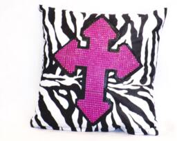 "Pillow ""Pink Zebra" - thumbnail 1