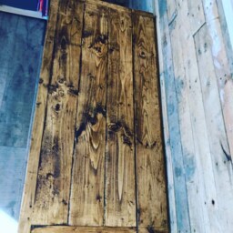Rustic Reclaimed Pine Farmhouse Style Lift Up Top Coffee Table To Kitchen Table - thumbnail 2