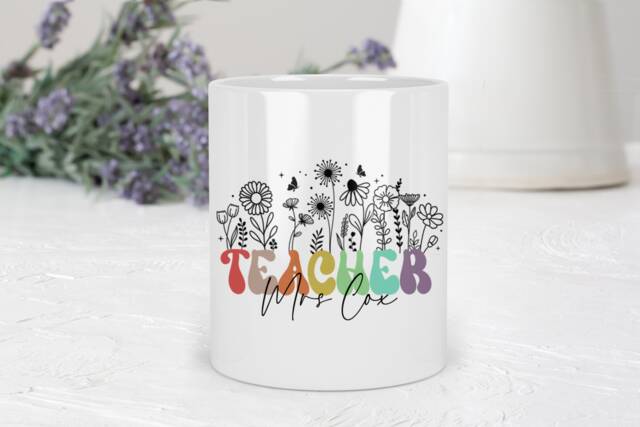 Personalised Teacher Pencil Holder, Gifts, Graduation Gift, Thank You Teacher, Teaching Assistant Nursery Worker Gift - image 1