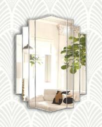 Artemis Original Handcrafted Art Deco Over Mantle Wall Mirror With Polished Edges - thumbnail 3