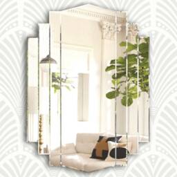 Artemis Original Handcrafted Art Deco Over Mantle Wall Mirror With Polished Edges - thumbnail 4