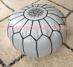 Moroccan Pouf/Floor Cushions Footstool Berber Pouf Ottoman Leather Unstuffed