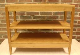 Long Cherry Two Shelf Shaker Style Side Table - thumbnail 1