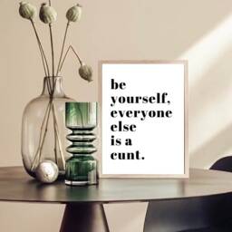 Be You Print, Fun Motivational Wall Decor, Prints, Inspirational Art, Home Office Funny Quotes, Prints - thumbnail 2