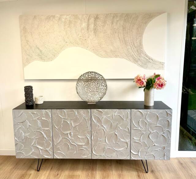 Large Contemporary Sideboard Silver - image 1