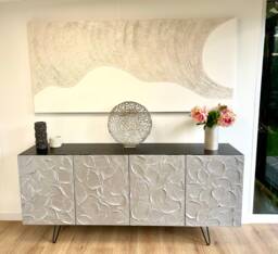 Large Contemporary Sideboard Silver