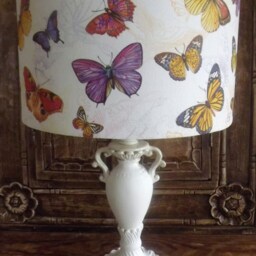 Shabby Chic Lampshade Butterflies By Fatta Da Mamma Free Gift - thumbnail 2