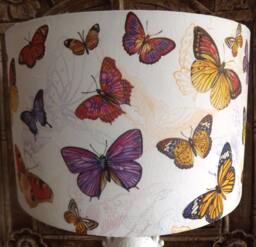 Shabby Chic Lampshade Butterflies By Fatta Da Mamma Free Gift - thumbnail 1