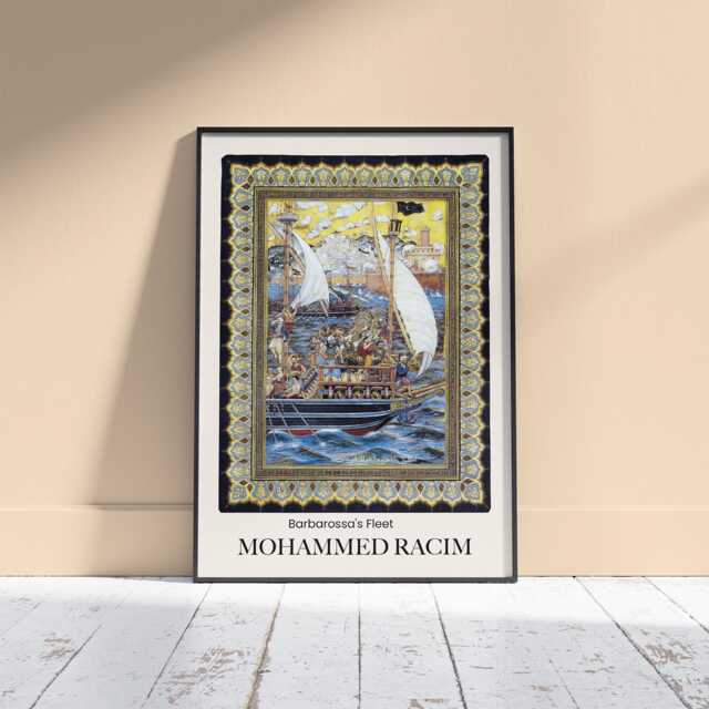 Mohammed Racim Art Print Algerian Artist, Colourful Wall - image 1