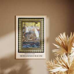 Mohammed Racim Art Print Algerian Artist, Colourful Wall - thumbnail 2
