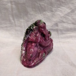 Ruby Ganesha, 1080 Caret Zoisite Hindu God Lord Figurine, Ganesh Idol, Religious Spiritual Gift - thumbnail 3