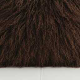 Dark/Chocolate Brown Mongolian Sheepskin Fur Cushion Made To Order Custom Sizes Double/Single Sided - thumbnail 2
