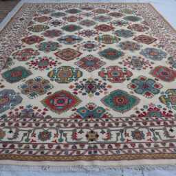 10x13 Ft Luxury Handmade Medallion Wool Rug, Afghan Brand New Kazak Area Farmhouse Bedroom Livingroom Office Decor Rug - thumbnail 2