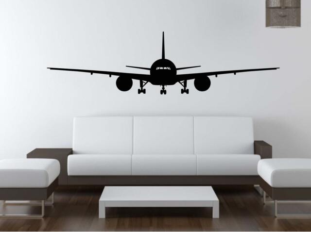 Airplane Wall Decal, Vinyl, Sticker, Airbus, Aviation - Available in Different Sizes & Colors - image 1