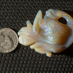 Phoenix Opal Carving Purple Jelly - 30.9 Grams +150 Cts - thumbnail 4