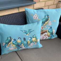 Vintage Style Tapestry Cushion Cover Birds On Branch, 45x34cm - thumbnail 3