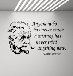 Anyone Who Has Never Made A Mistake Wall Decal Vinyl Sticker Science Education Sign Classroom School Poster Gift Decor Art Print 875 - thumbnail 1