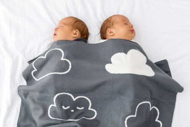 Cloud Knit Baby Blanket - Personalized Knitted-In Name, Organic Cotton Newborn Throw - image 1