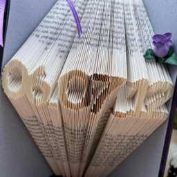 Anniversary Card, Special Gift For My Wife, Wedding Date, Folded Book Art, Altered Art - thumbnail 1