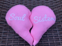 Best Friends, Soul Sisters, Split Heart Cushions, Valentines Gift, Gift For Friend Pillow - thumbnail 1