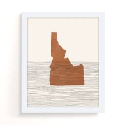 Boho Decor - Idaho Mid Century Wall Art, Minimalist Art & Abstract Print, State Map Print Gift Idea - thumbnail 2