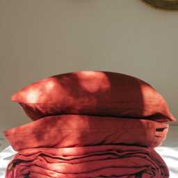 Terracotta Linen Bedding. Bohemian Duvet Cover Full - thumbnail 3