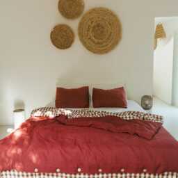 Terracotta Linen Bedding. Bohemian Duvet Cover Full - thumbnail 2