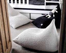 Knitted Cotton Kids Bean Bag Chair Scandinavian Style