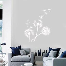 Wall Vinyl Decal Dandelions Puffball Bouquet Of Flowers Blowing Seeds Flower Ornament Modern Home Decor - #1128Di - thumbnail 3
