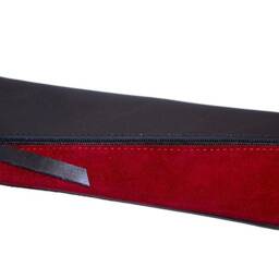Two-Tone Leather Pencil Case Diagonal Nappa Case - thumbnail 3