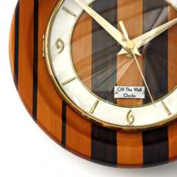 Wooden Wall Clock - New 20cm Vintage Retro Handmade Mid Century Style Country Gift Off The Clocks - thumbnail 4