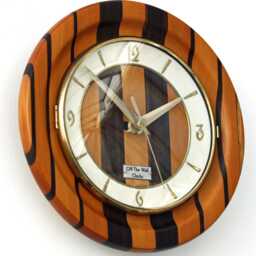 Wooden Wall Clock - New 20cm Vintage Retro Handmade Mid Century Style Country Gift Off The Clocks - thumbnail 2