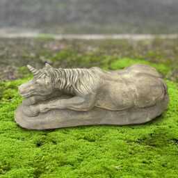 Outdoor Concrete Unicorn Sculpture Cement Horse Yard Statue Stone Animal Ornament Handcrafted Garden Figurine Patio Decor - thumbnail 3