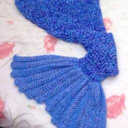 Crochet Mermaid Tail Blanket, Chunky Snuggle Sack, Handmade UK - thumbnail 2